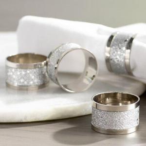 Premium Stainless Steel Napkin Rings with a Polished Surface & Ideal for Matching with Silverware and Elegant <b>Place</b> <b>Settings</b> - Product Image 1