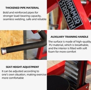 Nouvelle arrivée ceinture de rhinocéros chargée en plaques Machine à <span class=keywords><strong>squat</strong></span> pour salle de sport commerciale équipement d'entraînement pour les hanches, les cuisses, les fesses et les jambes - Product Image 6