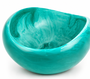 Epoxy Resin Bowl for Multiple Uses | Blue Bow | Gift Handmade Salad Bowl Fruit Storage Home <b>Dinnerware</b> - Product Image 6