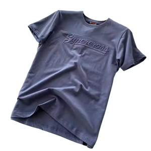Wholesale Oversized Short Sleeves T shirts OEM Breathable embossed <b>TShirt</b> for Men with custom logo Create Your Own Style <b>TShirt</b> - Product Image 3