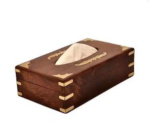 กล่องกระดาษทิชชูทำจากไม้ทำมือที่ใส่ผ้าเช็ดปากทำจากไม้พิมพ์ลายใบไม้2025อุปกรณ์ตกแต่งท็อปโต๊ะ - Product Image 6