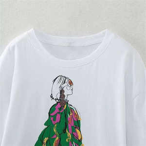 Camisetas de Verano para Mujer de Alta Calidad, 100% Algodón, Corte Ajustado, Transpirables, Manga Corta, Cuello Redondo, Venta al Por Mayor - Product Image 4