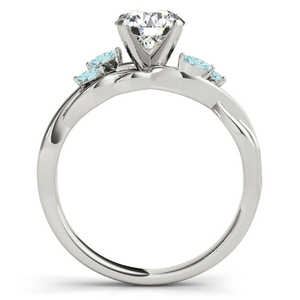 18K White Gold Fine <b>Jewelry</b> <b>Set</b> Marquise Aquamarine & Diamond <b>Bridal</b> <b>Set</b> (0.43ct) - Product Image 3
