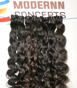 100% indien brut non transformé vierge Remy cuticule aligné Bodywave cheveux Long Temple cheveux humains 100% donneur unique vagues profondes lâches - Product Image 4