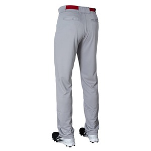 Pantalon de baseball gris pour homme, fermeture éclair, évacuation de l'humidité, séchage rapide, protection UV, respirant, 100 % polyester, coupe classique, été - Product Image 3