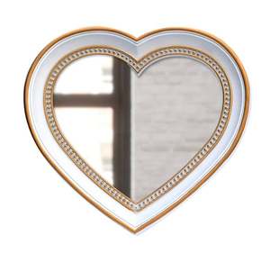Miroir mural décoratif en forme de cœur doré pour salon, miroir de maquillage Hollywood, décoration de la maison - Product Image 1