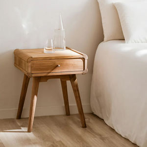 ห้องนอนในร่มห้องนั่งเล่นเฟอร์นิเจอร์ nightstand ผสมผสานกับ1ลิ้นชักไม้สัก-dara - Product Image 5