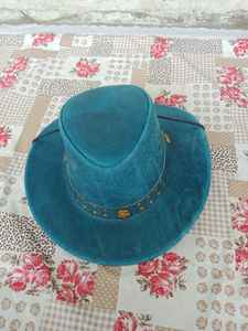 Gorra de Caballero de estilo occidental informal para hombre, sombreros personalizados hechos en fábrica, cuero de vaca negro y marrón - Product Image 3