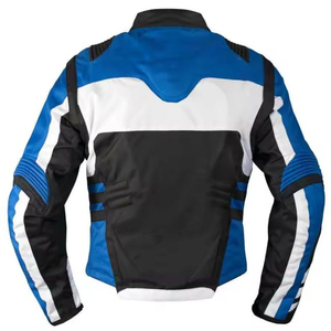 แจ็กเก็ตหนังกันน้ำระบายอากาศได้ดีแห้งเร็วสำหรับฤดูหนาวไซส์ใหญ่พิเศษสำหรับนักแข่งรถเสื้อกันลมพิมพ์ลายสำหรับผู้ชายสีน้ำเงินดำ - Product Image 2