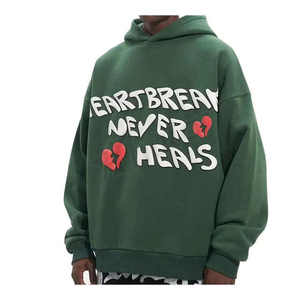 Sweat à capuche surdimensionné M91 unisexe avec impression bouffante logo personnalisé coton éponge lourd haute qualité pour l'hiver Streetwear - Product Image 5