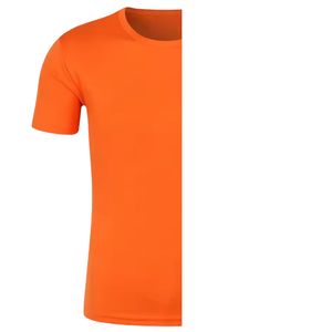 Camiseta de Manga Corta Casual para Hombre, Talla Grande, Color Naranja, 220 g/m², 100% Algodón Orgánico, Personalizable con Logotipo de Alta Calidad - Product Image 3