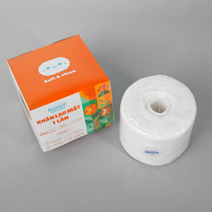 Toallitas faciales desechables no tejidas de 1 capa de pulpa de madera de mezcla personalizada de marca Kawaii de alta calidad, toallitas desmaquillantes, Rollo estándar - Product Image 5