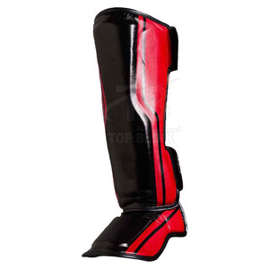 Protège-tibia de boxe en cuir PU à logo personnalisé, équipement de protection robuste avec nouveau design à bas prix - Product Image 5