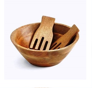 Compra Servidores de Ensalada de Madera Juego de 10 Piezas Hechos a Mano en India Utensilios de Madera para Uso en Cocina Pinzas para Ensalada - Product Image 6