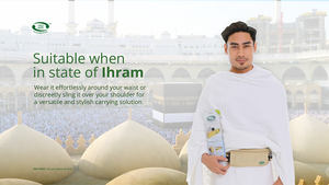 Riñonera antirrobo fácil de llevar de material de nailon a prueba de cortes y cinturón Ihram para Hajj y Umrah disponible a precio con descuento - Product Image 5