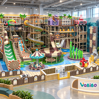 Aire de jeux intérieure commerciale multi-activités avec fosse à balles, trampoline, fosse à mousse, parcours de cordes, toboggans et jeux d'escalade pour les centres de divertissement familial (CDEF) OEM