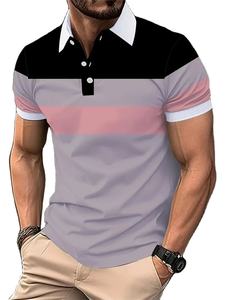 Chemise polo pour homme à manches courtes et col à revers assorti aux couleurs, adaptée aux sports de plein air comme le golf et le tennis, tendance 2026 - Product Image 2