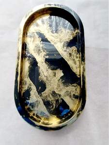 Bandeja para servir de resina epoxi hecha a mano para restaurante, artículos esenciales de cocina únicos para el hogar, restaurante, Hotel, servicio decorativo Tra - Product Image 2