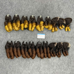 Extensiones de cabello humano Paquetes de rizos hinchables Máquina de cabello Remy vietnamita Rizos hinchables de vapor de trama Doble - Product Image 5