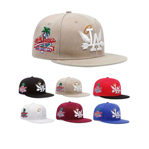 New Top Dealds Classic <b>LA</b> Wings Flat Brim <b>Baseball</b> <b>Caps</b> Embroidered Palm Patch Custom Hip Hop Snapback 100% Cotton Common Fabric - Product Image 1