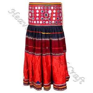 Falda con cordón bordada Banjara Vintage Real, hermosa falda Kutchi Vintage rara, arte hecho a mano, faldas para mujer, regalo para ella - Product Image 4