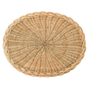 Hot Selling Oval Rattan Charger Plates Boho Rattan <b>Placemat</b> for Wedding Centerpieces Table Decorations OEM from Vietnam Factory - Product Image 1