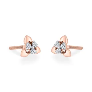 Pour les boucles d'oreilles Trinity Buds Gold Stud Diamond - Product Image 4