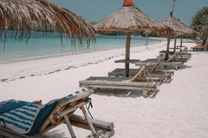 Durable Double Sun <b>Lounger</b> Bamboo Sun <b>Lounger</b> for Beach Resort Decor Bamboo Sunbed with <b>Cushion</b> for Sale - Product Image 4