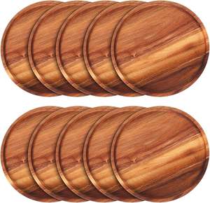 Plateau de service en bois artisanal pour fruits, aliments et desserts, grande taille, qualité supérieure, bois naturel, plateau à fruits pour table de mariage, personnalisation possible - Product Image 6