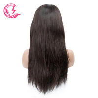 CLJhair naturel noir aucune dentelle droite bandeau perruque faite à la machine perruque bandeau pour les femmes noires