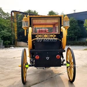 Carruaje de caballos eléctrico negro Carruaje de Caballos Reales Transporte especial Carro de caballos de boda - Product Image 5
