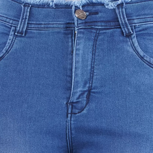 Pantalones vaqueros de mezclilla informales ajustados de talla grande para mujer Diseño personalizado Estilo lavado Elegante para la temporada de primavera Exportar a Bangladesh - Product Image 3