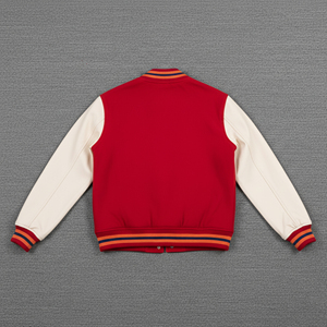 Veste de baseball universitaire pour homme avec logo brodé personnalisé, dernier design, imperméable, à capuche, manches en toile, en gros - Product Image 2