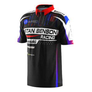 Maillot de course personnalisé à manches courtes respirant pour vêtements de moto et de course automobile avec logo personnalisé pour hommes - Product Image 3