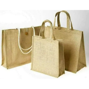 Logo personnalisé de haute qualité sac en toile de jute laminée écologique sac de plage en lin réutilisable en toile de jute sacs fourre-tout en jute pour la vente en gros - Product Image 3