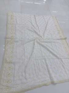 Lucknowi Embroidered Viscose Georgette Dupatta Ethnic <b>Scarf</b> - Product Image 5