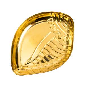 Exportateur Thali en laiton gaufré à la main avec poignée Meilleure vente Ensemble Pooja Thali en laiton de qualité supérieure - Product Image 5