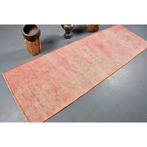 Alfombra turca naranja Vintage 29X86 pies Área grande clásica Seagrass Lana Patrón abstracto Rectángulo Pasillo Estilos Respaldo de látex - Product Image 2