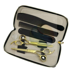 Kit de ciseaux de coiffure professionnel léger, édition premium noir et bleu, ultra-affûté, pour salon de coiffure - Product Image 6