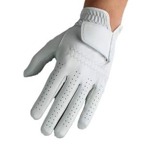 Guantes de Golf Blancos de Cuero Cabretta Premium, Duraderos, Casuales para Exteriores, Sensación Cómoda para Adultos, Antideslizantes, con Agarre en la Palma para Todos los Golfistas - Product Image 1