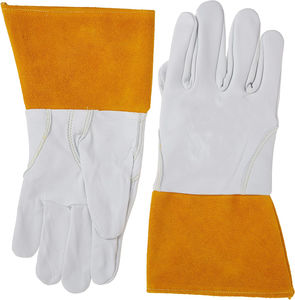 Gants de soudage TIG en cuir de chèvre de qualité supérieure robustes Gants de sécurité résistants à la chaleur en cuir de grain - Product Image 1