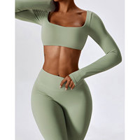 Conjunto de Yoga de 2 Piezas para Mujer, Ecológico, de Cintura Alta, Transpirable, de Secado Rápido, con Cordón Ajustable y Diseño de Malla Frontal, Leggings y Sujetador Deportivo para Gimnasio