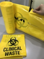 Venta al por mayor bolsas de basura médica PE Hospital amarillo clínico biohazard bolsa de basura de buena calidad bolsa de basura para el Hospital