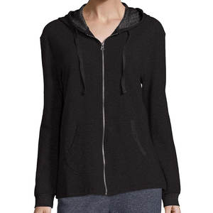 Sweat-shirts à capuche décontractés personnalisés, imprimés et brodés, à épaules tombantes, respirants, écologiques, tricotés pour femmes - Product Image 1