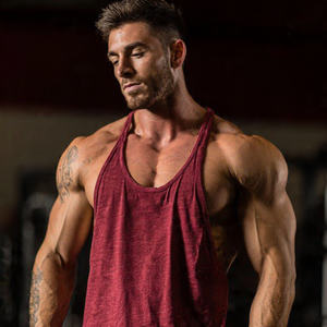Men's Bodybuilder Singlet Stringer <b>Tops</b> Square Neck Sleeveless <b>Workout</b> <b>Tank</b> <b>Top</b> Polyester/Cotton Quick-Drying Breathable - Product Image 4