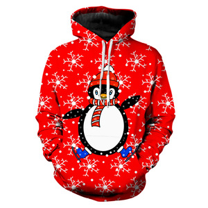 Sudadera con Capucha de Estilo Casual para Navidad 2025, Sudadera Holgada con Estampado Digital 3D para Hombre - Product Image 1