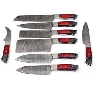 Chef Cooking VG10 67 couches couteaux de cuisine japonais ensemble de couteaux damas Pakka manche en bois couteau en acier damas - Product Image 6