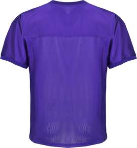 Maillot d'entraînement de football personnalisé en maille violette respirant à col en V léger pour hommes et femmes, tenue de sport courte pour équipe - Product Image 2