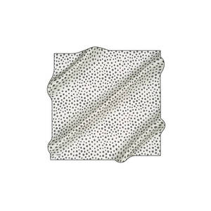 Pañuelo Cuadrado de Crepé de Seda Satinado Off-White con Patrón Geométrico - Product Image 1