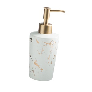 Distributeur de savon en marbre de luxe Pompe rechargeable lisse pour savon à main Lotion Comptoir Vanité Cuisine Utilisation - Product Image 2